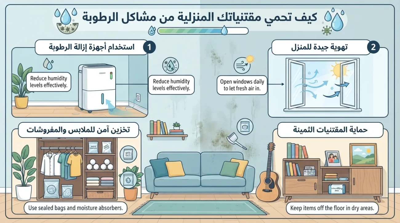 كيف تحمي مقتنياتك المنزلية من مشاكل الرطوبة؟