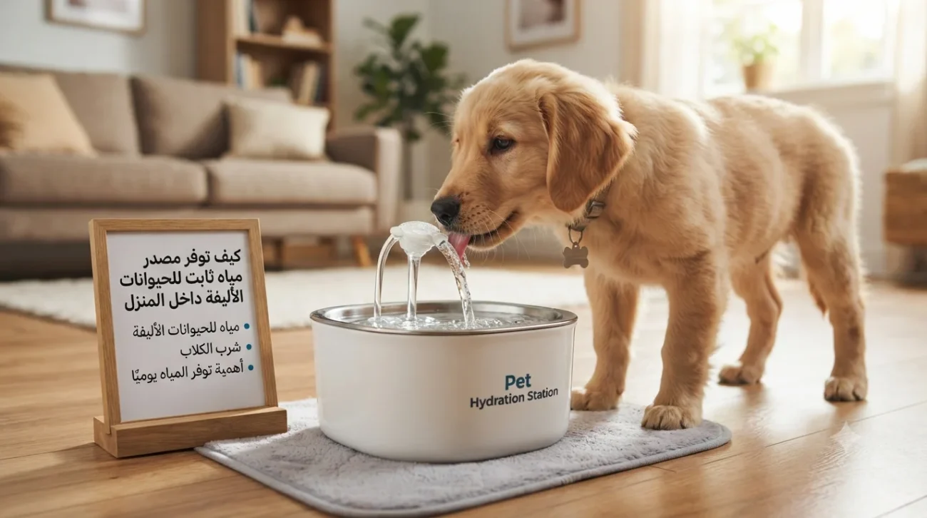 كيف توفر مصدر مياه ثابت للحيوانات الأليفة داخل المنزل؟كيف توفر مصدر مياه ثابت للحيوانات الأليفة داخل المنزل؟