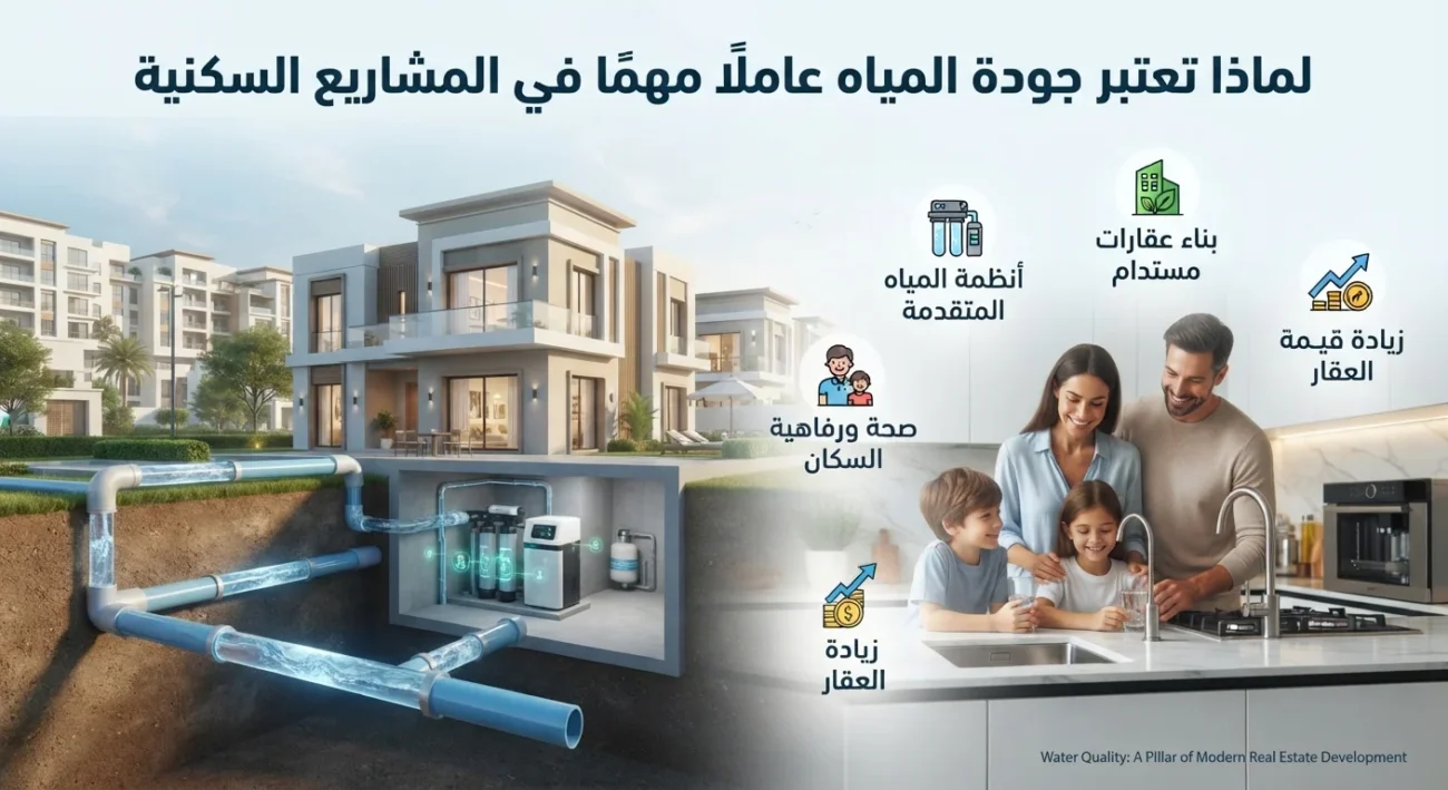 لماذا تعتبر جودة المياه عاملًا مهمًا في المشاريع السكنية؟