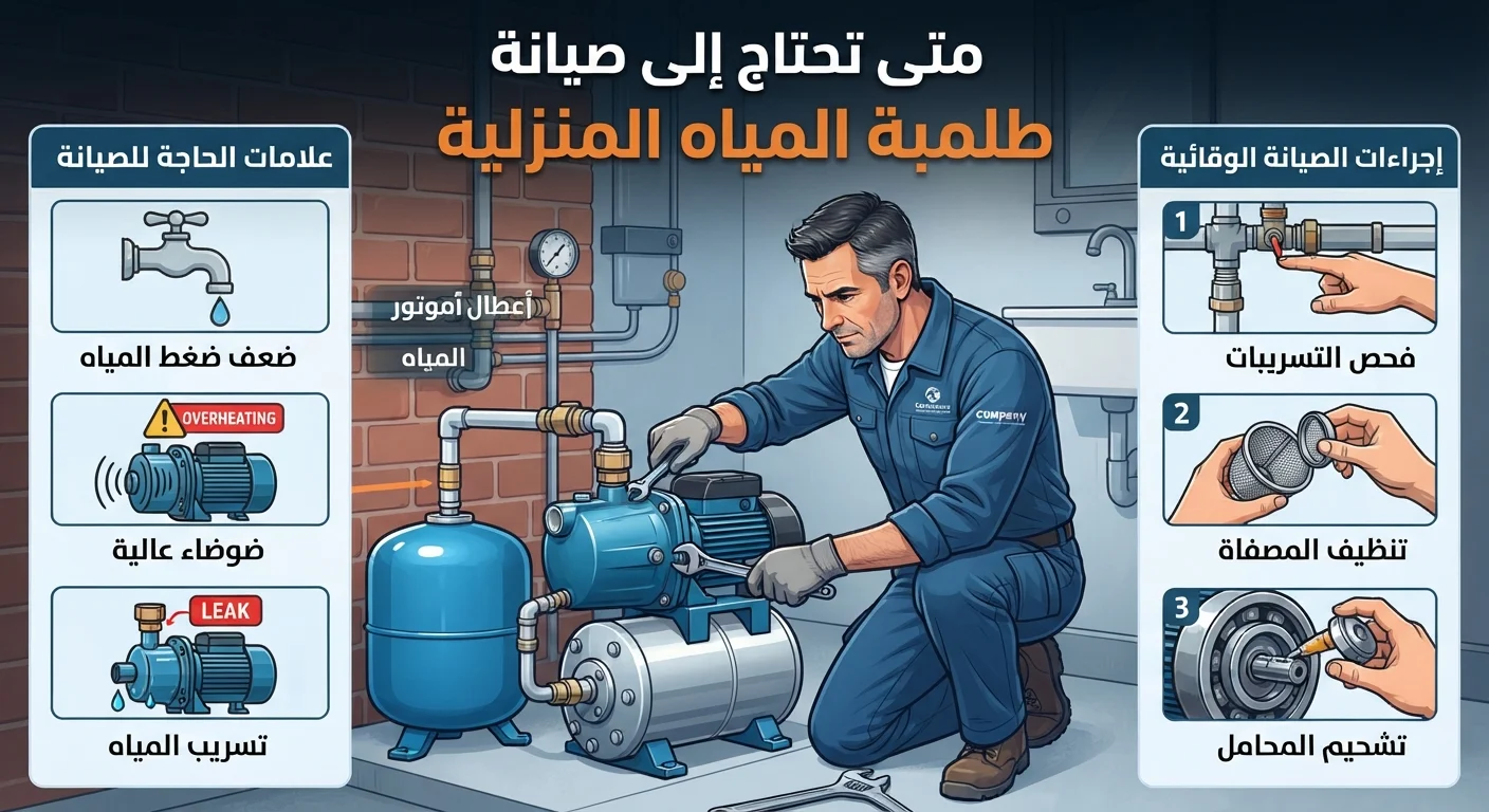 مقدمة لماذا تحتاج طلمبة المياه المنزلية إلى الصيانة؟